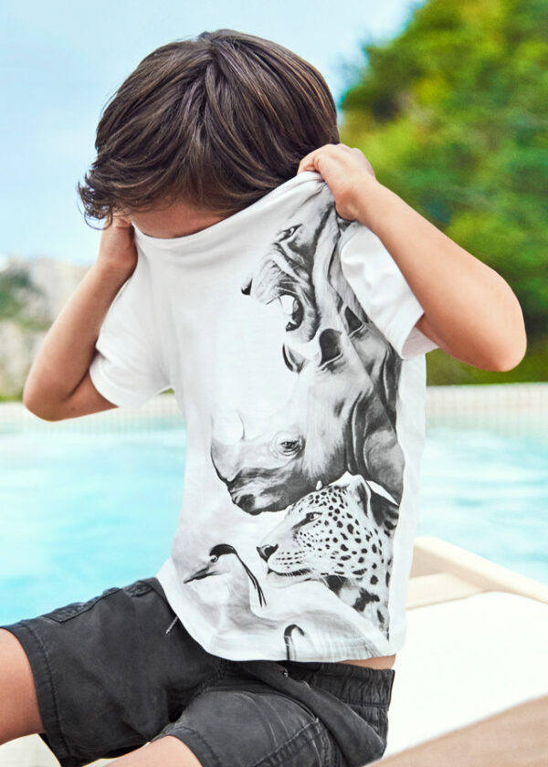 Camiseta MAYORAL manga corta animales ECOFRIENDS niño