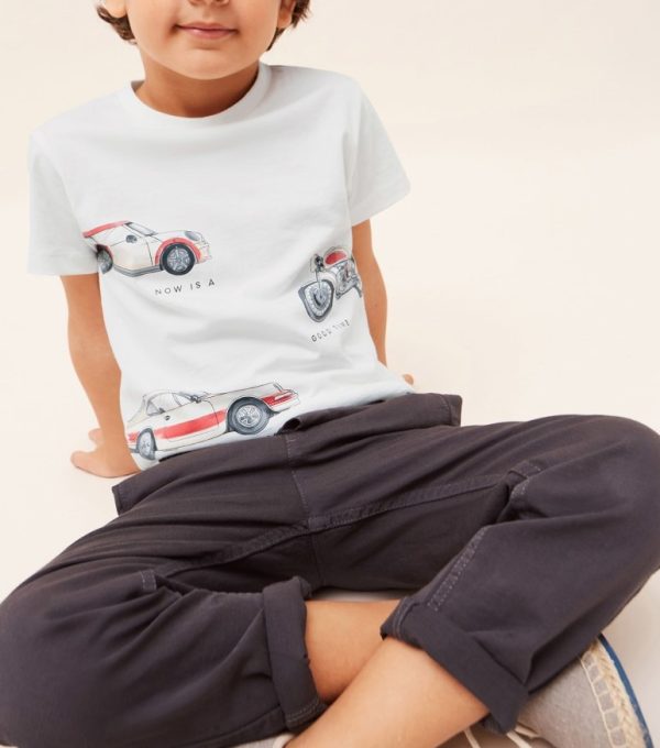 Camiseta con motivo estampado de algodón sostenible para niño Art. 23-03001-040
