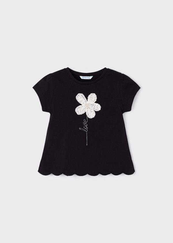 Camiseta manga corta con motivo bordado de algodón MAYORAL para niña Art. 23-03060-064